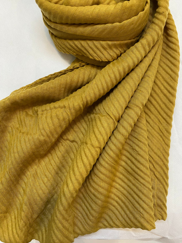 Plain Crumpled Hijab - Dhani Green