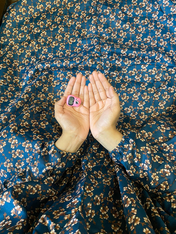 Namaz Chadar With Sleeves - Coral Teal