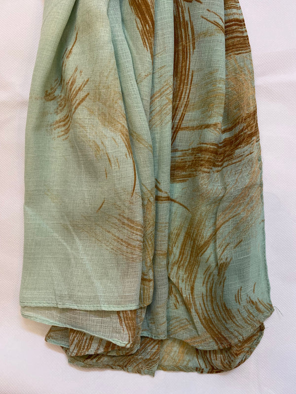 Tie-dye Printed Lawn Hijab - Ocean
