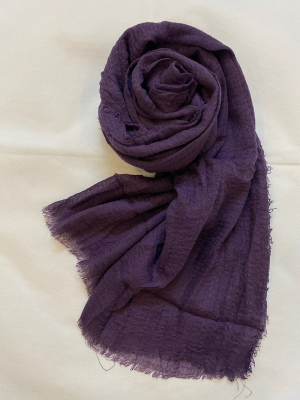 Crinkle Crimps Hijab - Purple