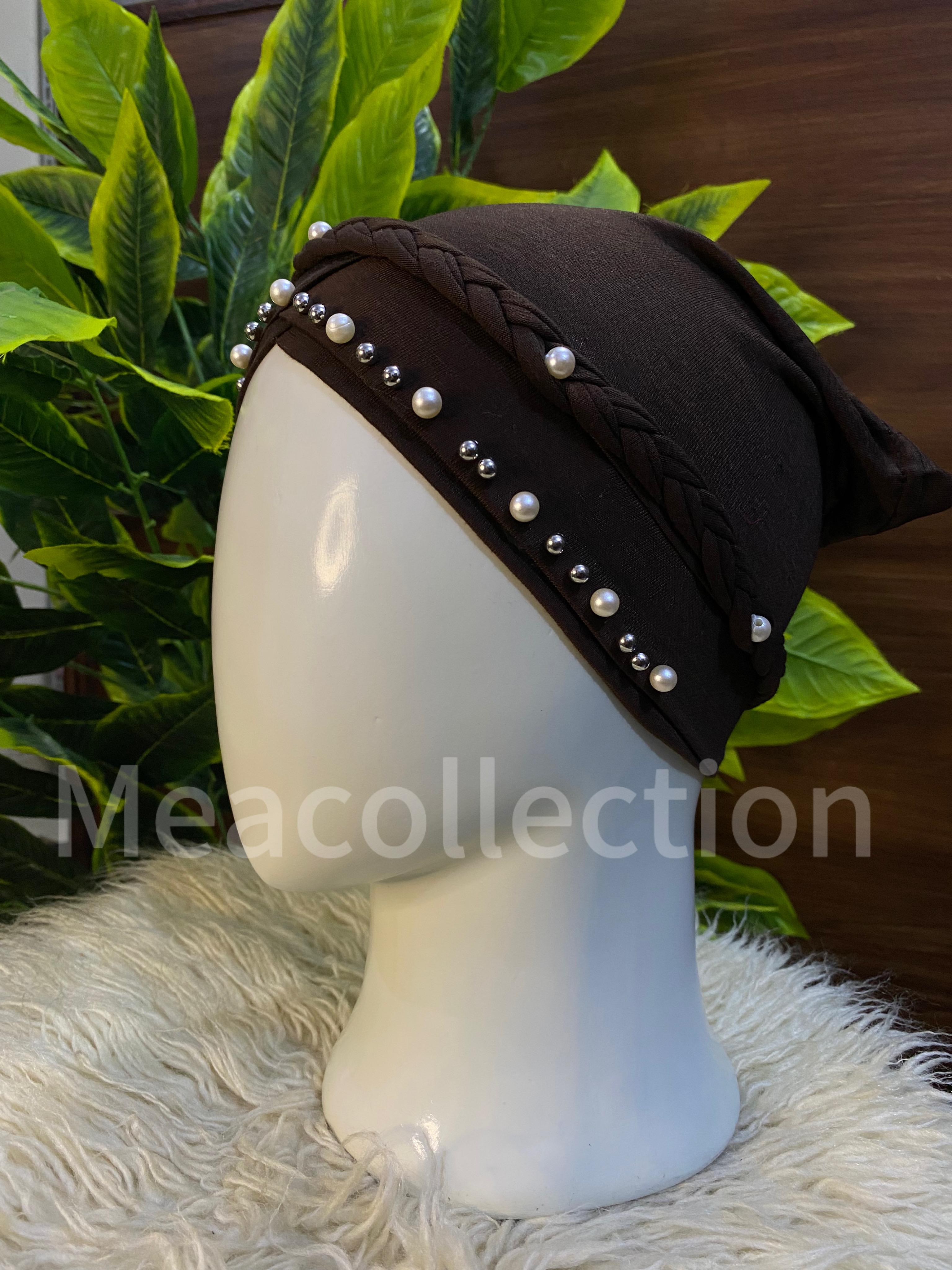 Fancy Hijab Cap - Brown – MeaCollection