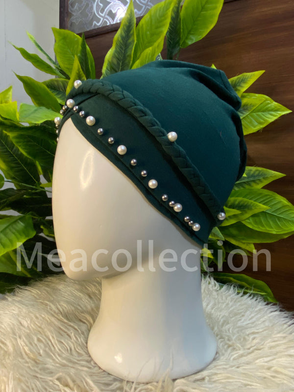 Fancy-Hijab-Cap-Green