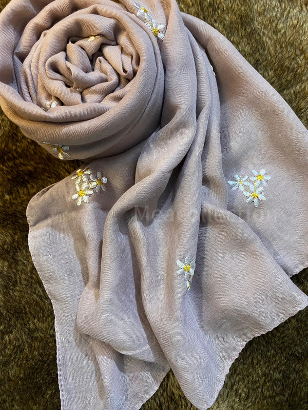 Flower-Embroidered-Lawn-Hijab-Mauve
