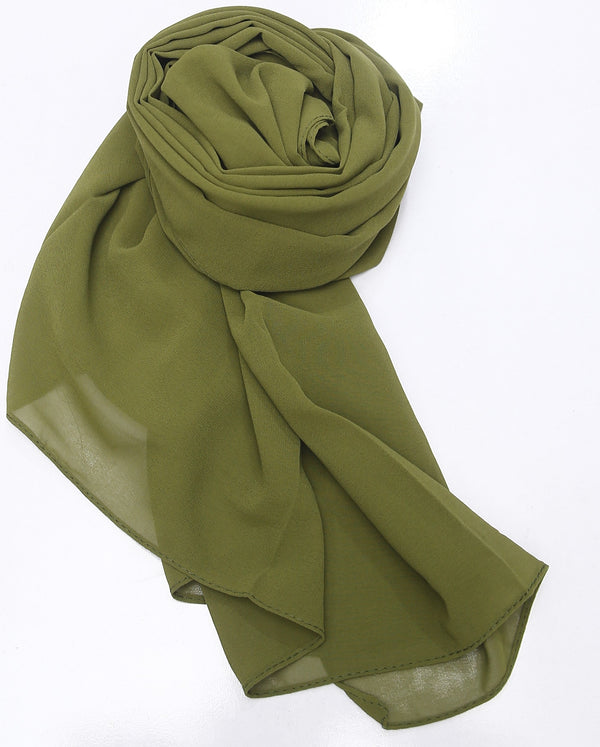 Georgette - Light Olive Green