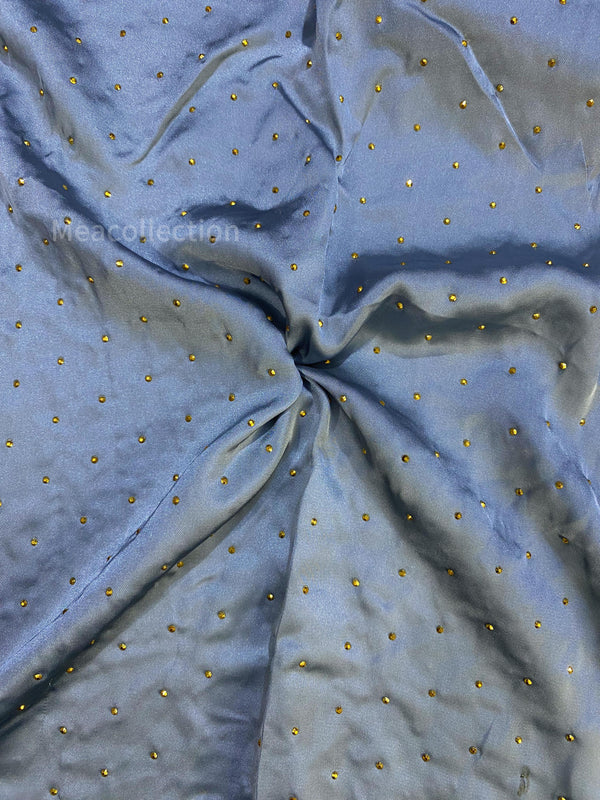 Gold-Studded-Silk-Hijab-Steel-Blue