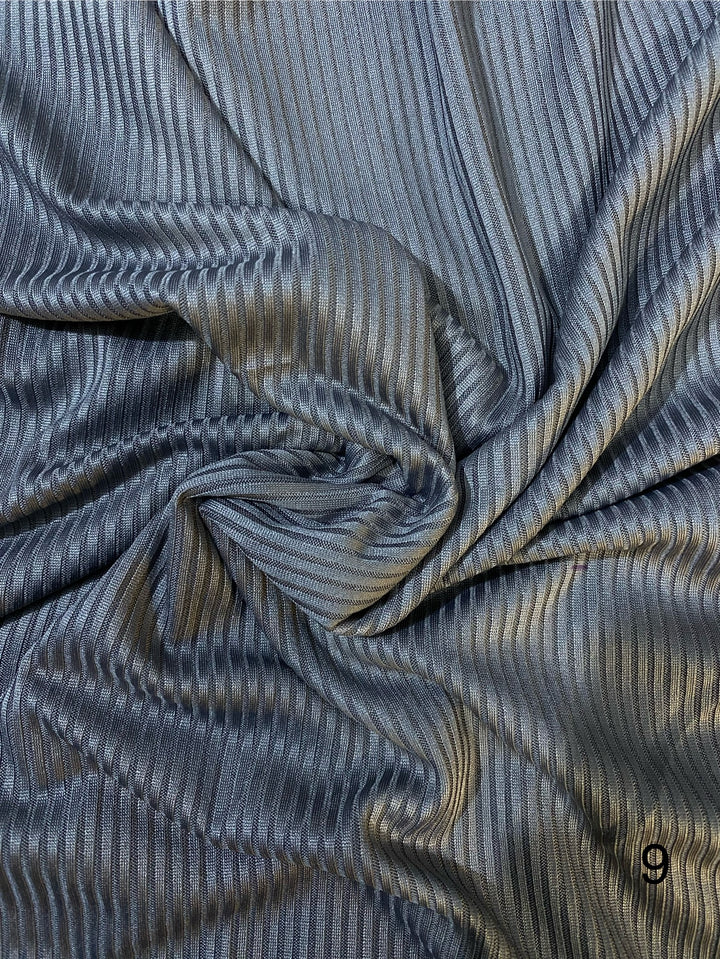 Grey ribbed jersey scarf