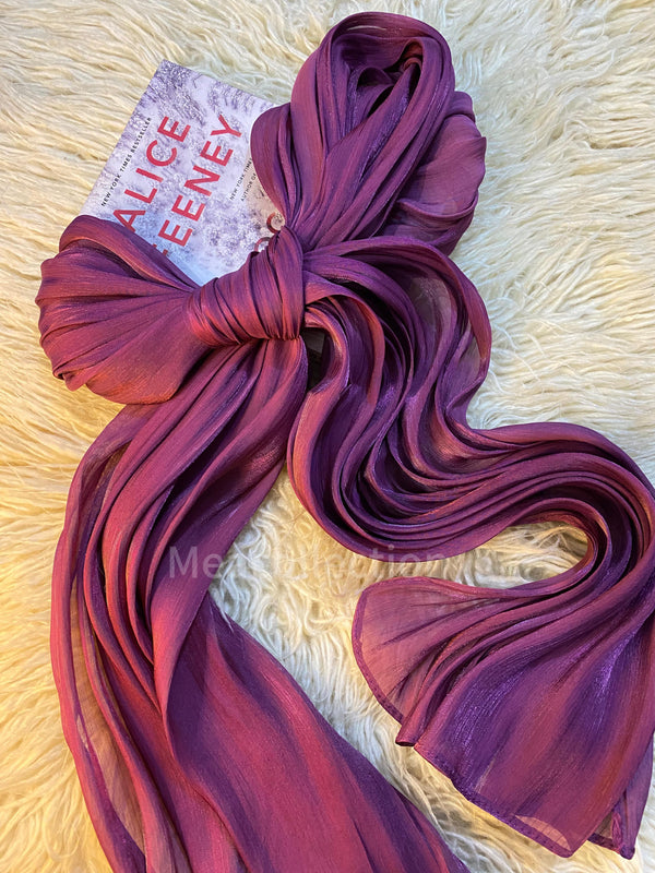 Viral Organza Silk Hijab - Purple