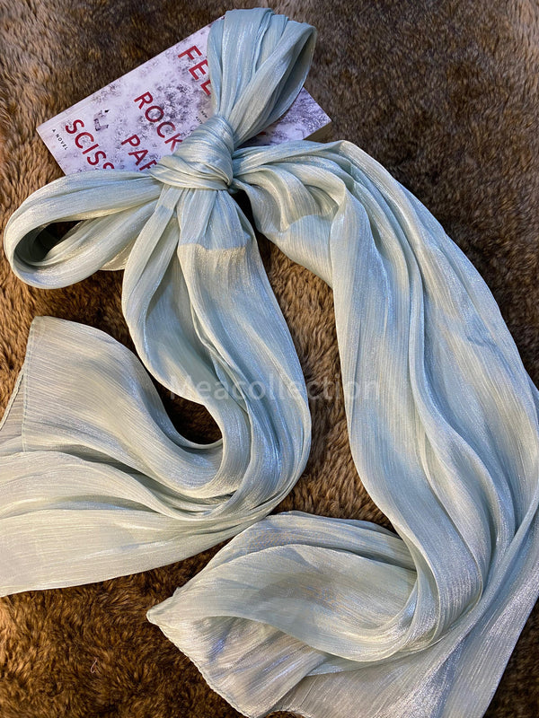 Viral Organza Silk Hijab - Light Grey
