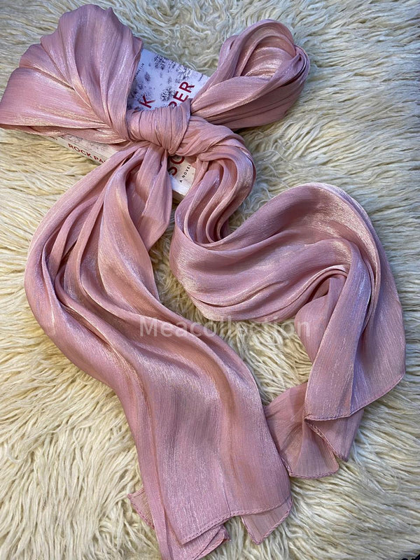 Viral Organza Silk Hijab - Blush Pink