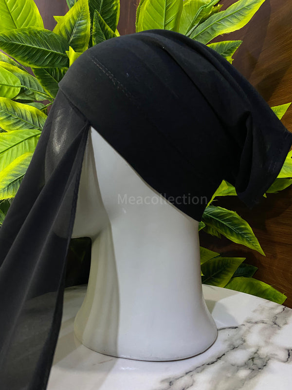 Instant-Hijab-with-Cap-Black