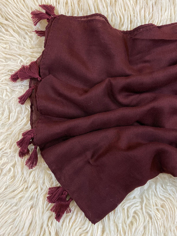 Lawn-Tassel-Hijab-Maroon-meacollection.pk
