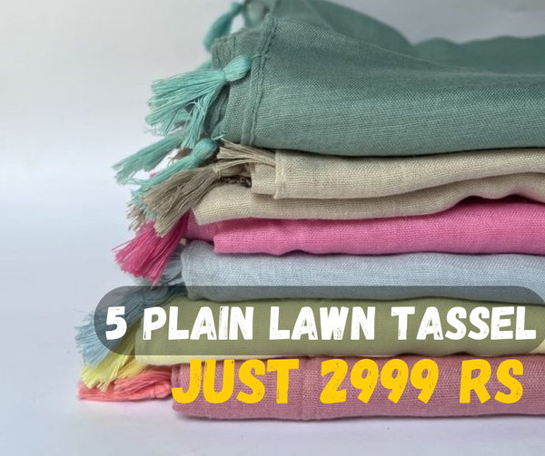 Lawn Tassel Hijab Pack of 5