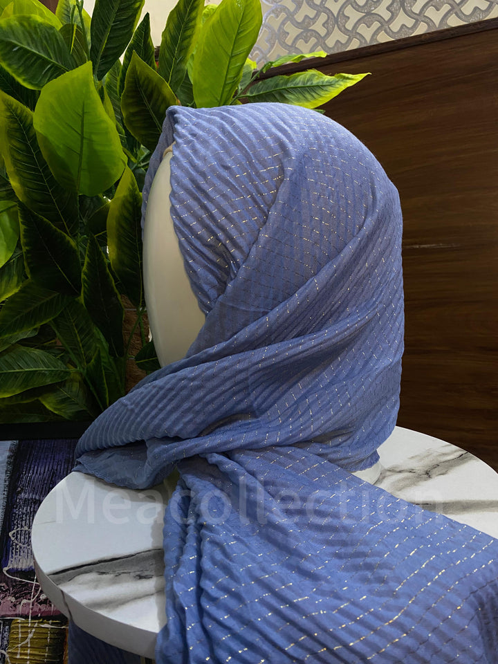 Line-Crumpled-Hijab -Cornflower-blue