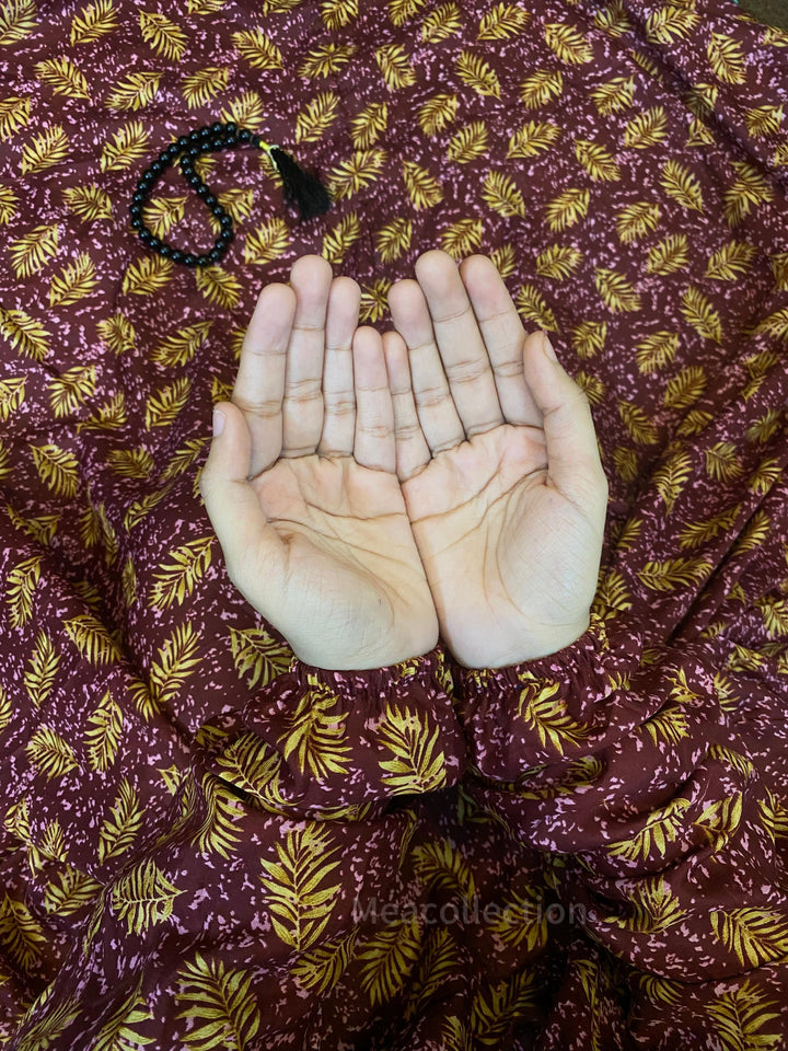 Namaz-Chadar-With-Sleeves-Maroon-Autumn