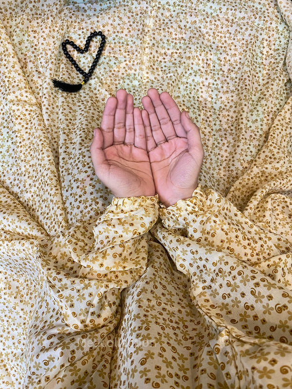 Namaz-Chadar-With-Sleeves-Mustard-bloom