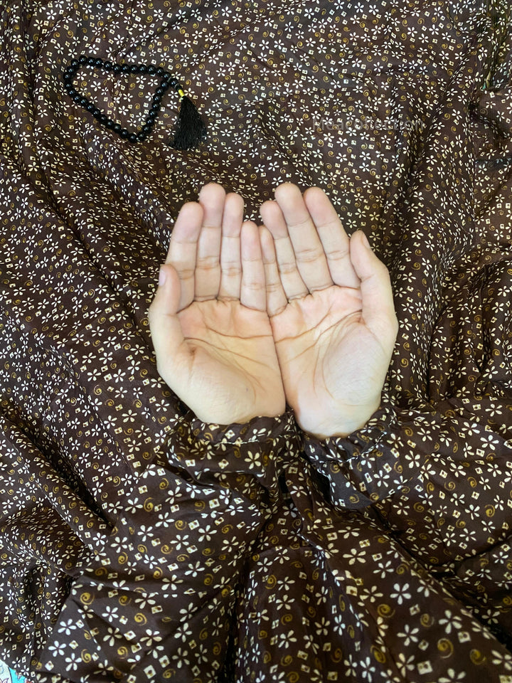 Namaz-Chadar-with-Sleeves - Coffee-Blossom