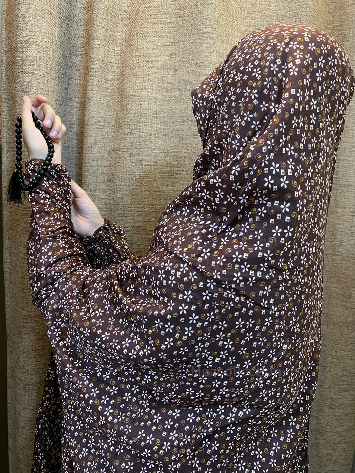 Namaz-Chaddar-with-Sleeves - Coffee-Blossom