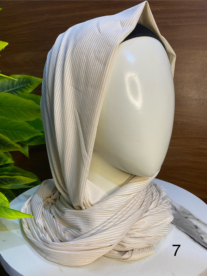 Offwhite Ribbed Jersey Hijab-By-Meacollection.pk