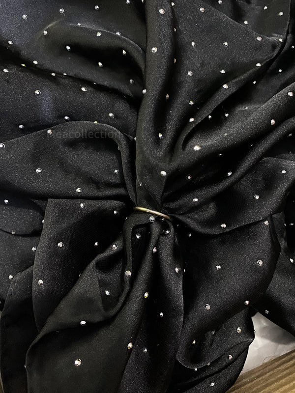 Silver-Studded-Silk-Hijab-Black