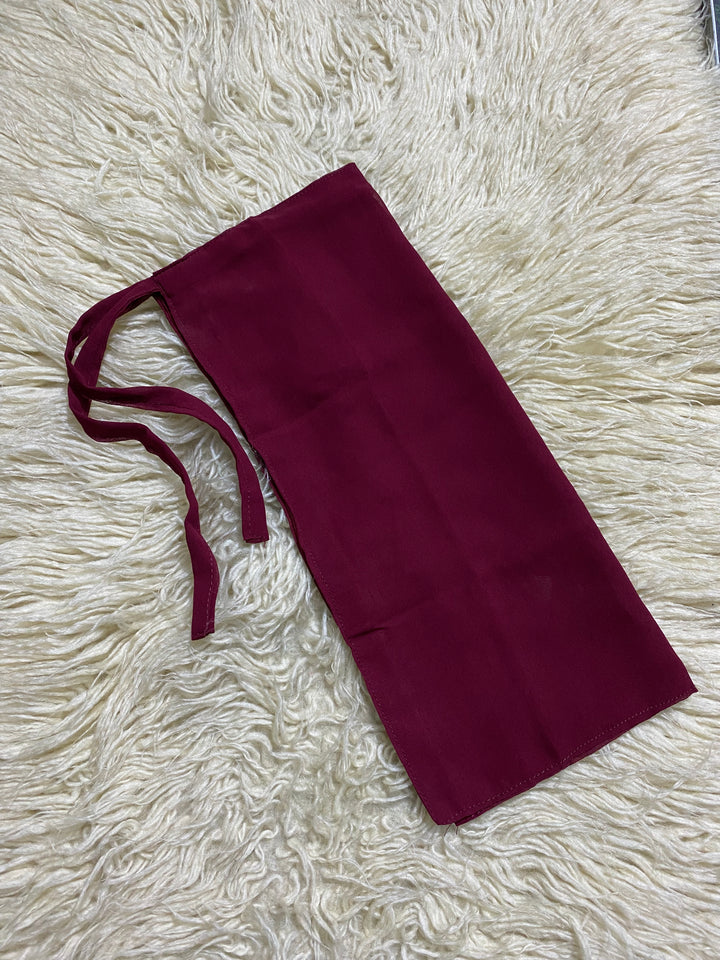 Tie Back Half Niqab - Maroon By Meacollection.pk