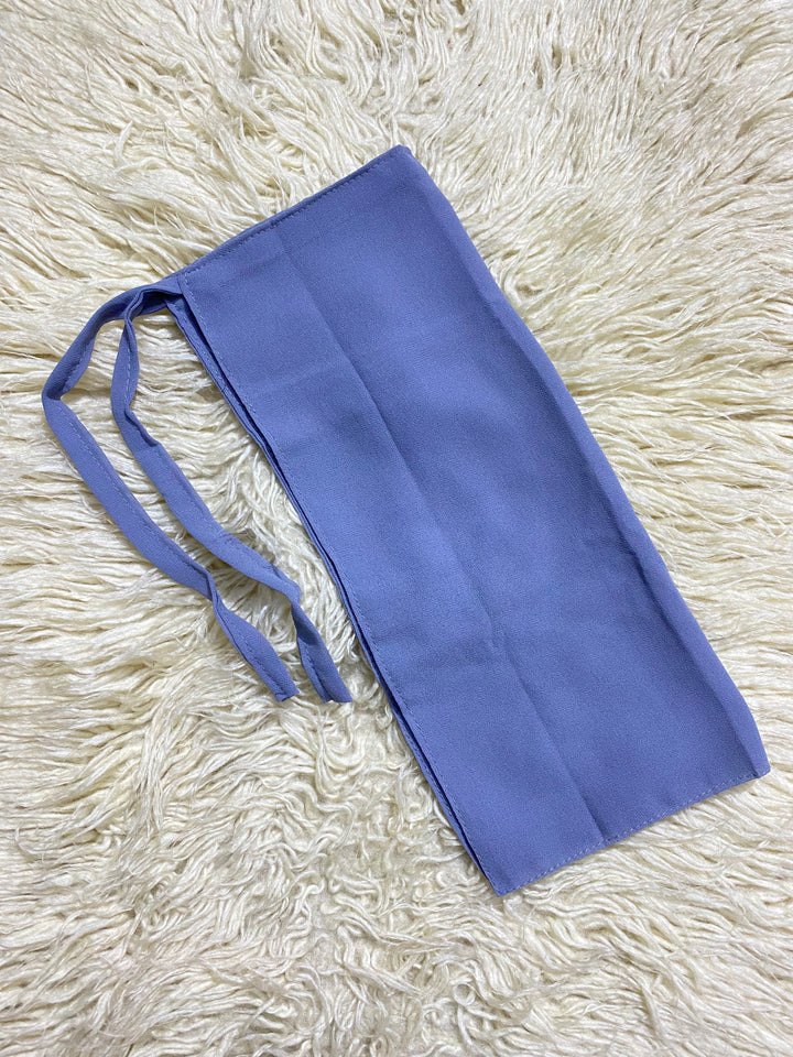 Tie Back Half Niqab Denim Blue By Meacollection.pk