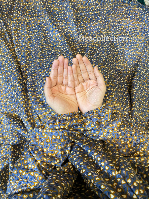 Namaz Chadar With Sleeves - Beaded Grey